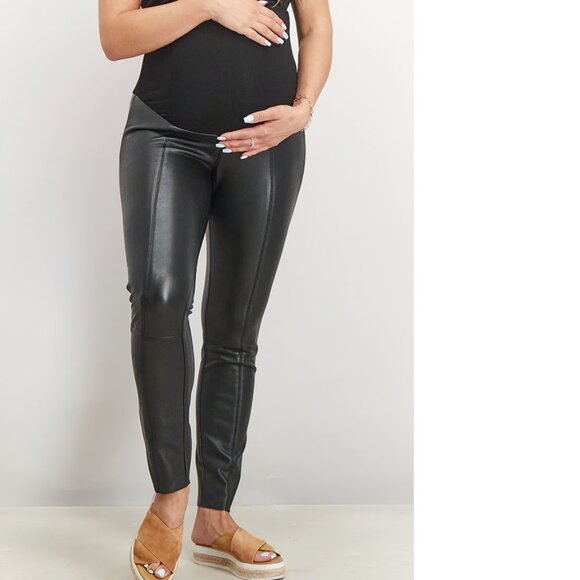 Topshop Pants - Vegan Leather Maternity Leggings